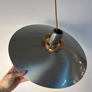 Große Lamellenlampe Leto silber kupfer von Top Lamper