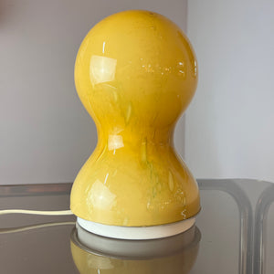 Tischlampe gelb Glas von Doria
