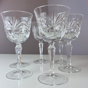 Set: 6x Weinglas Kristallglas