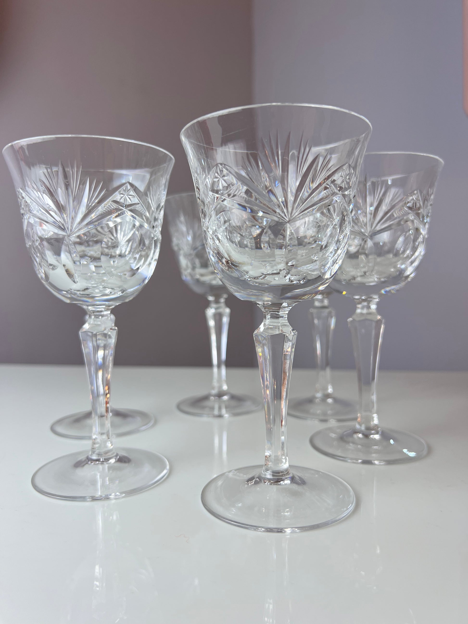 Set: 6x Weinglas Kristallglas
