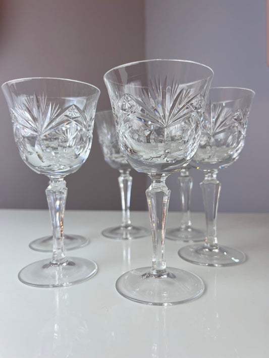 Set: 6x Weinglas Kristallglas