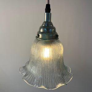 Blumenlampe Glas aus Dänemark