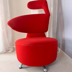 Drehsessel rot von Aki Toshiyuki Kita für Cassina