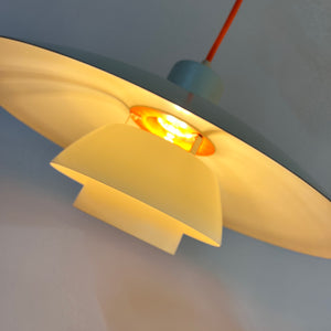 Lamellenlampe PH4 weiß von Poul Henningsen für Louis Poulsen