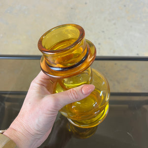 Hyazinthenvase gelb Glas