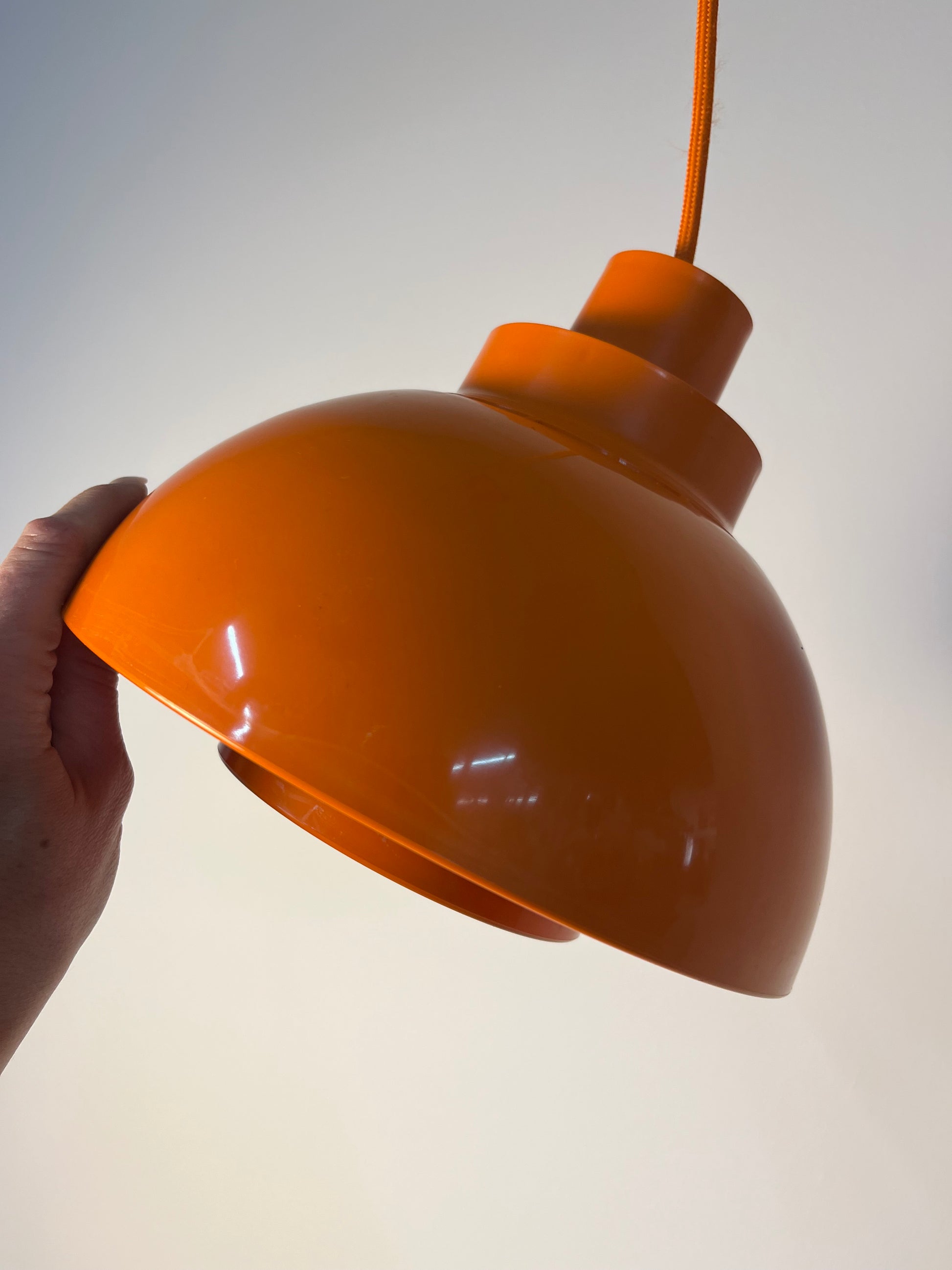 Hängelampen Minisol orange von K. Kewo für Nordisk Solar