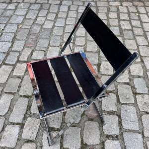 Klappstuhl Vono Echtleder Chrom von Interlübke