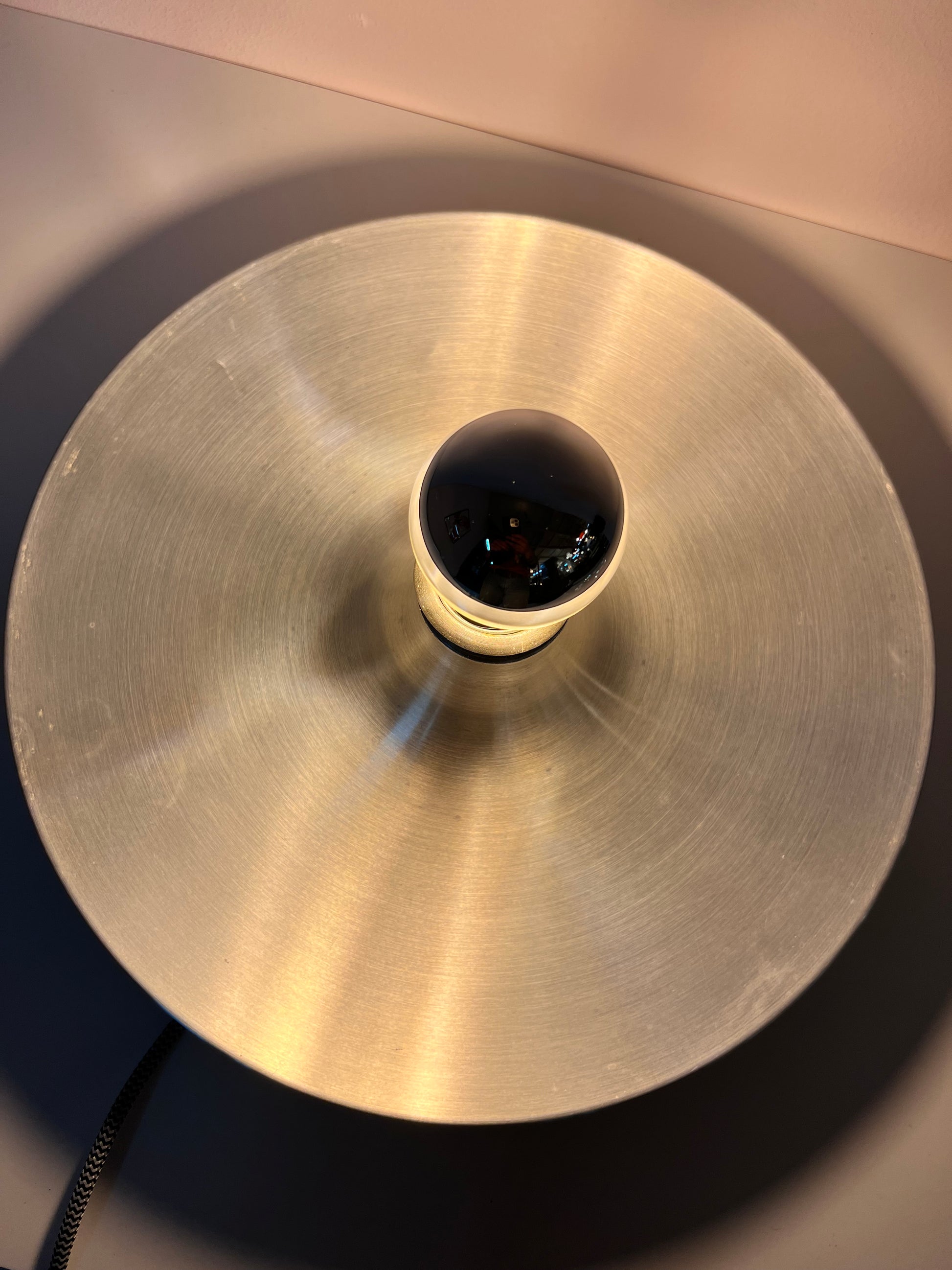 Wandlampe Diskus Aluminium gebürstet