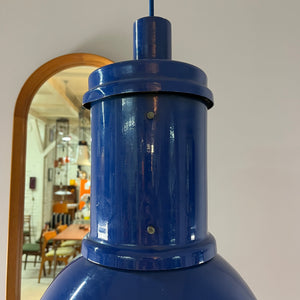 Industrielampe blau Metall