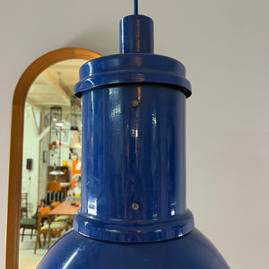 Industrielampe blau Metall