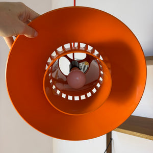 Hängelampe Solar orange Kunststoff von Svend Middelboe für Nordisk Solar
