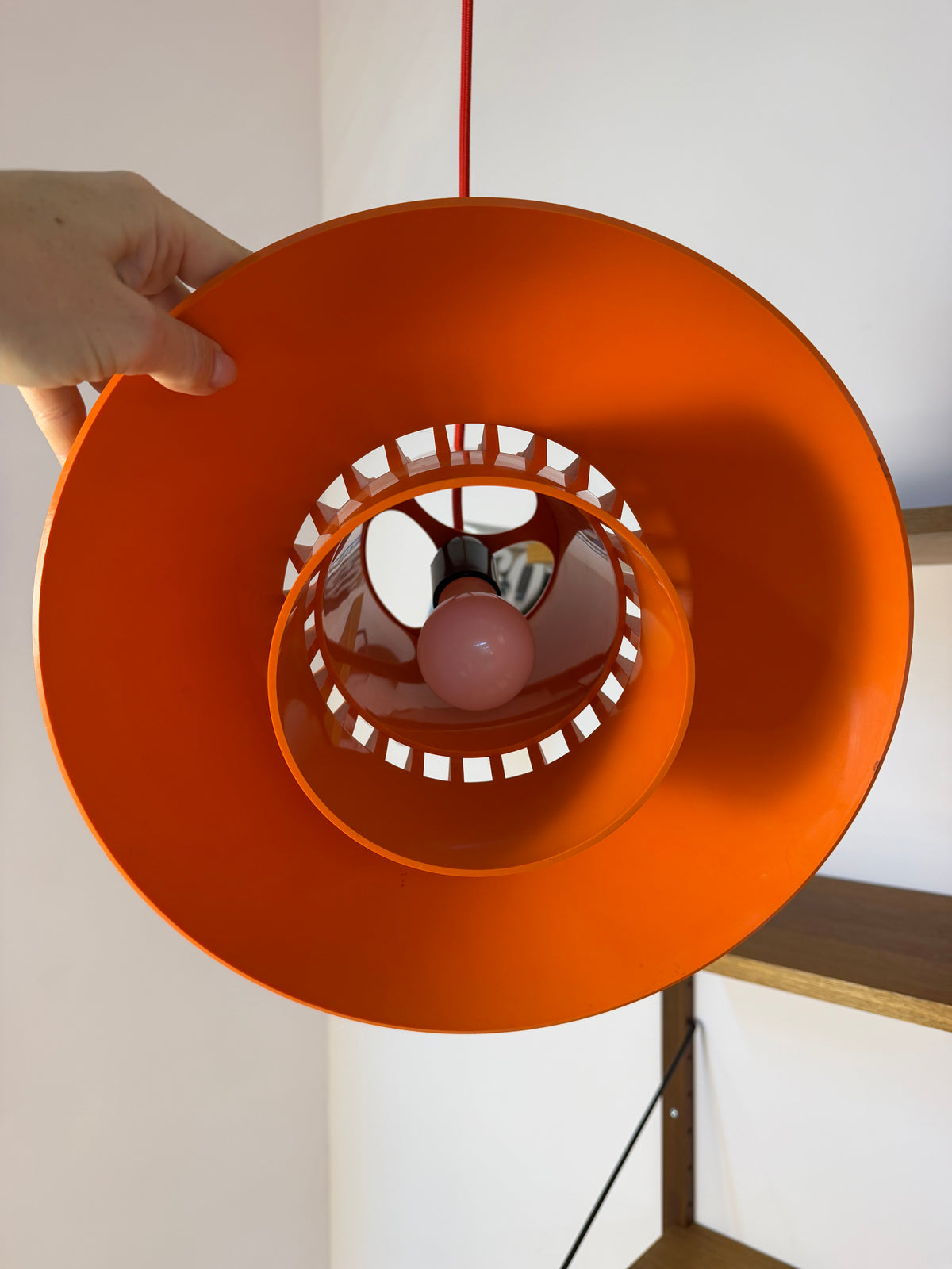 Hängelampe Solar orange Kunststoff von Svend Middelboe für Nordisk Solar
