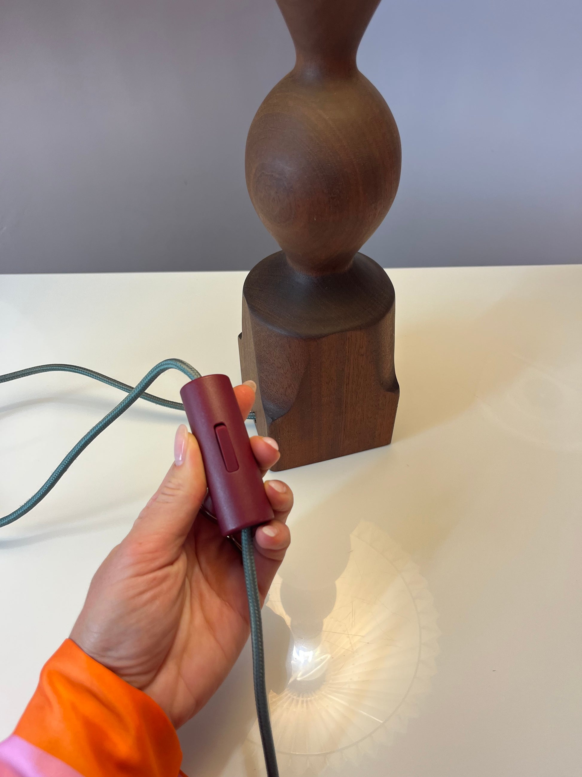 Tischlampe Teak aus Dänemark