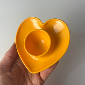 Set: 4x Eierbecher Herz gelb