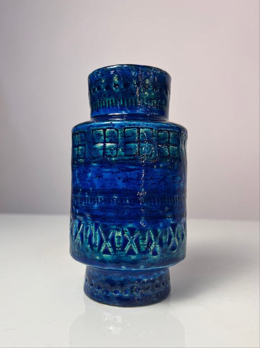 Vase Serie Rimini Blu von Aldo Londi für Bitossi