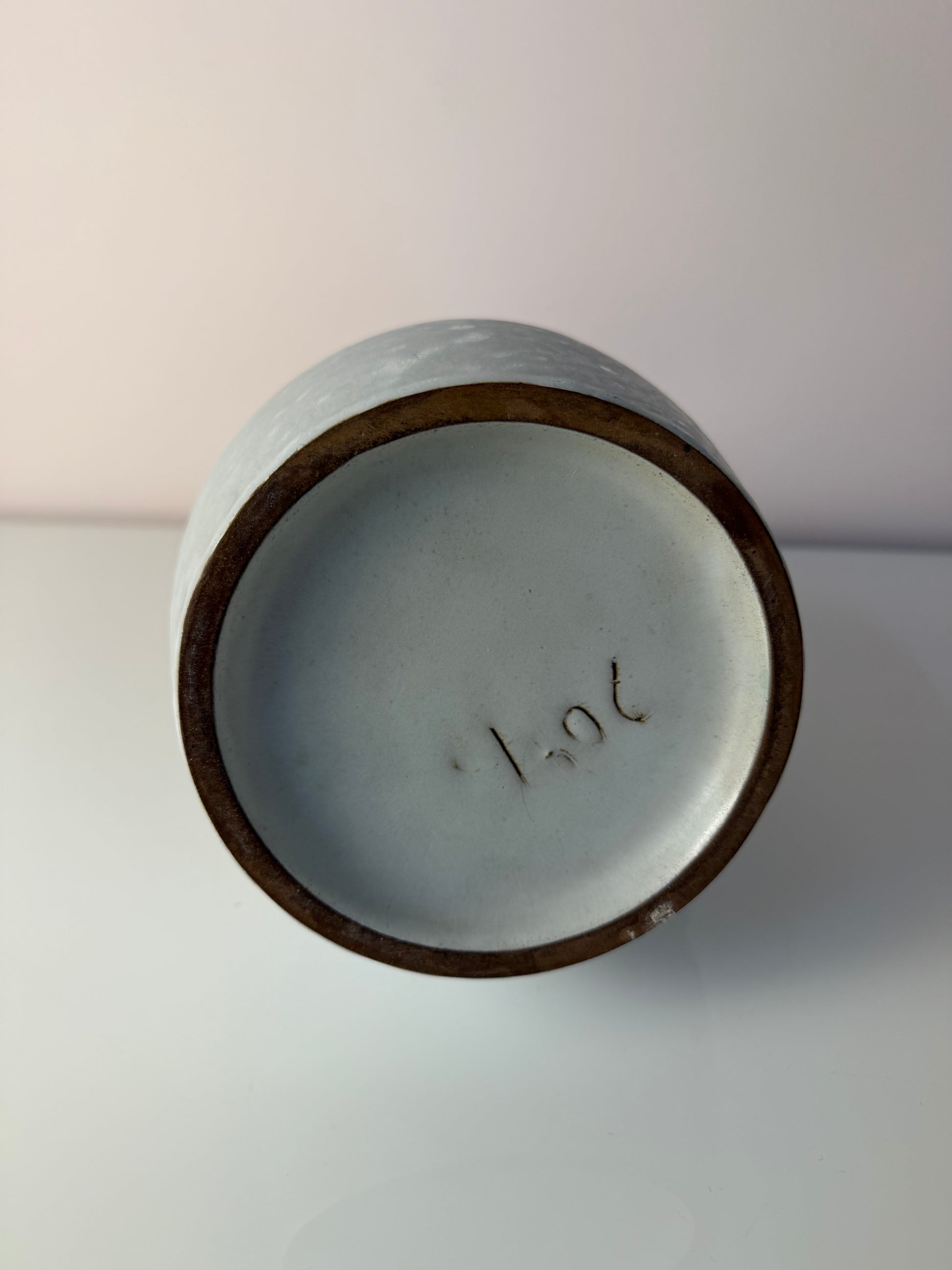 Set: Vase und Karaffe mintgrün weiß Keramik aus Westdeutschland