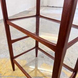 Regal Teak mit Acrylglasplatten aus Däenmark