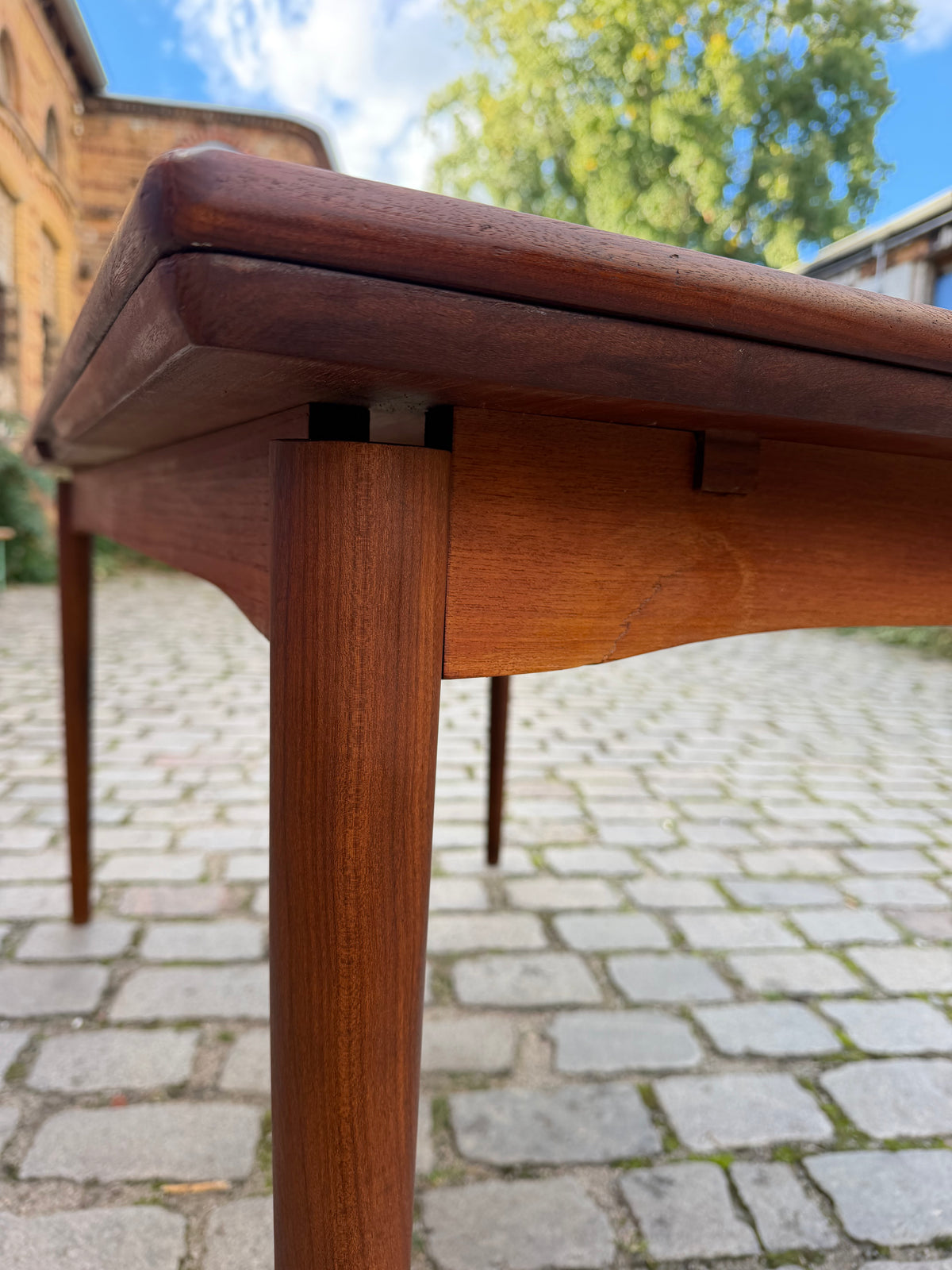 Ausziehbarer Esstisch Teak aus Dänemark