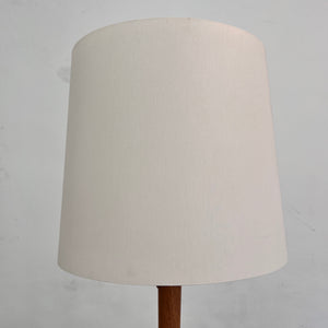Stehlampe Teak mit Seidenschirm aus Dänemark