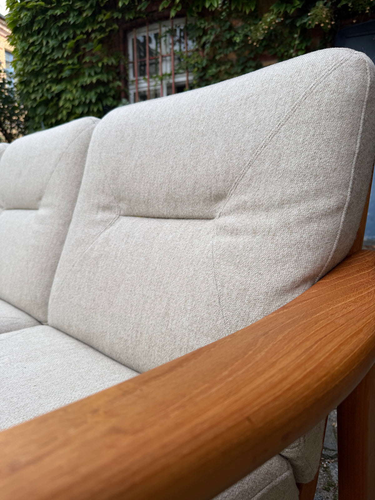 3-Sitzer Sofa Teak Wolle von Holstebro Møbelfabrik