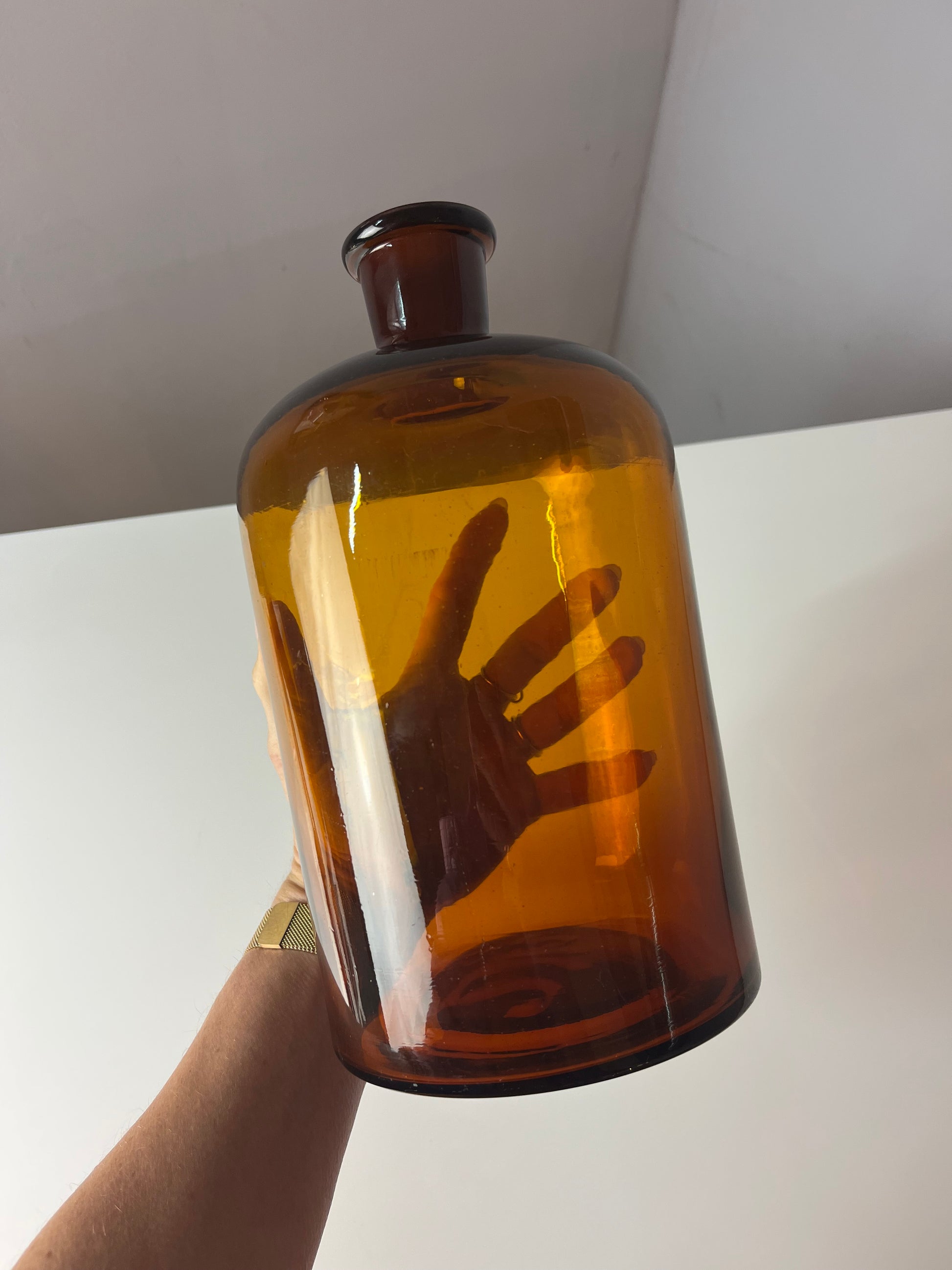 Apothekerglas braun ohne Deckel