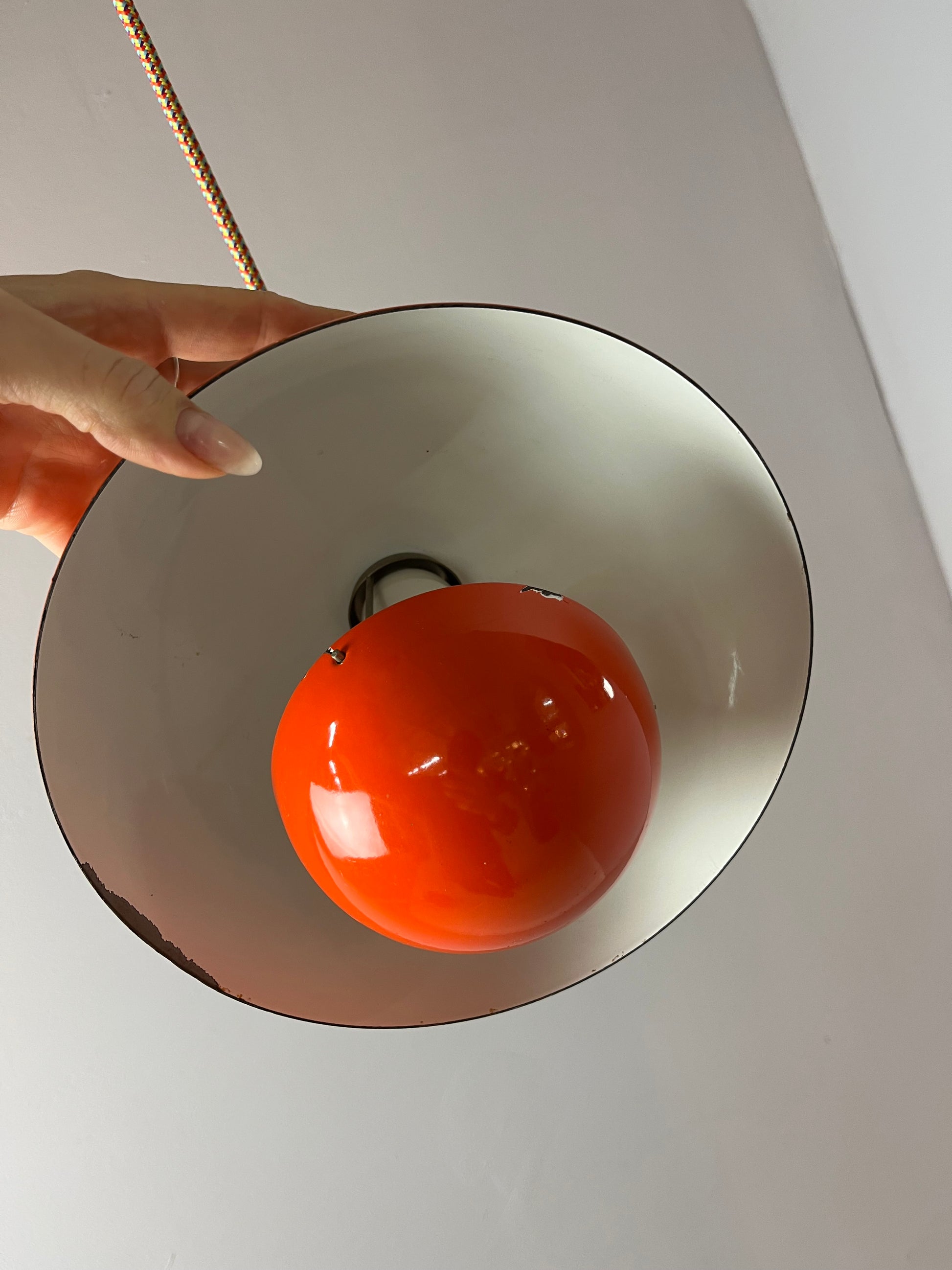 Hängelampe Flowerpot VP1 orange von Verner Panton für Louis Poulsen