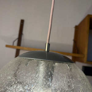 Mittlere Kugellampe Strukturglas Metall