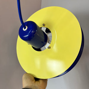 Hängelampe Typ 763 blau gelb von Horn