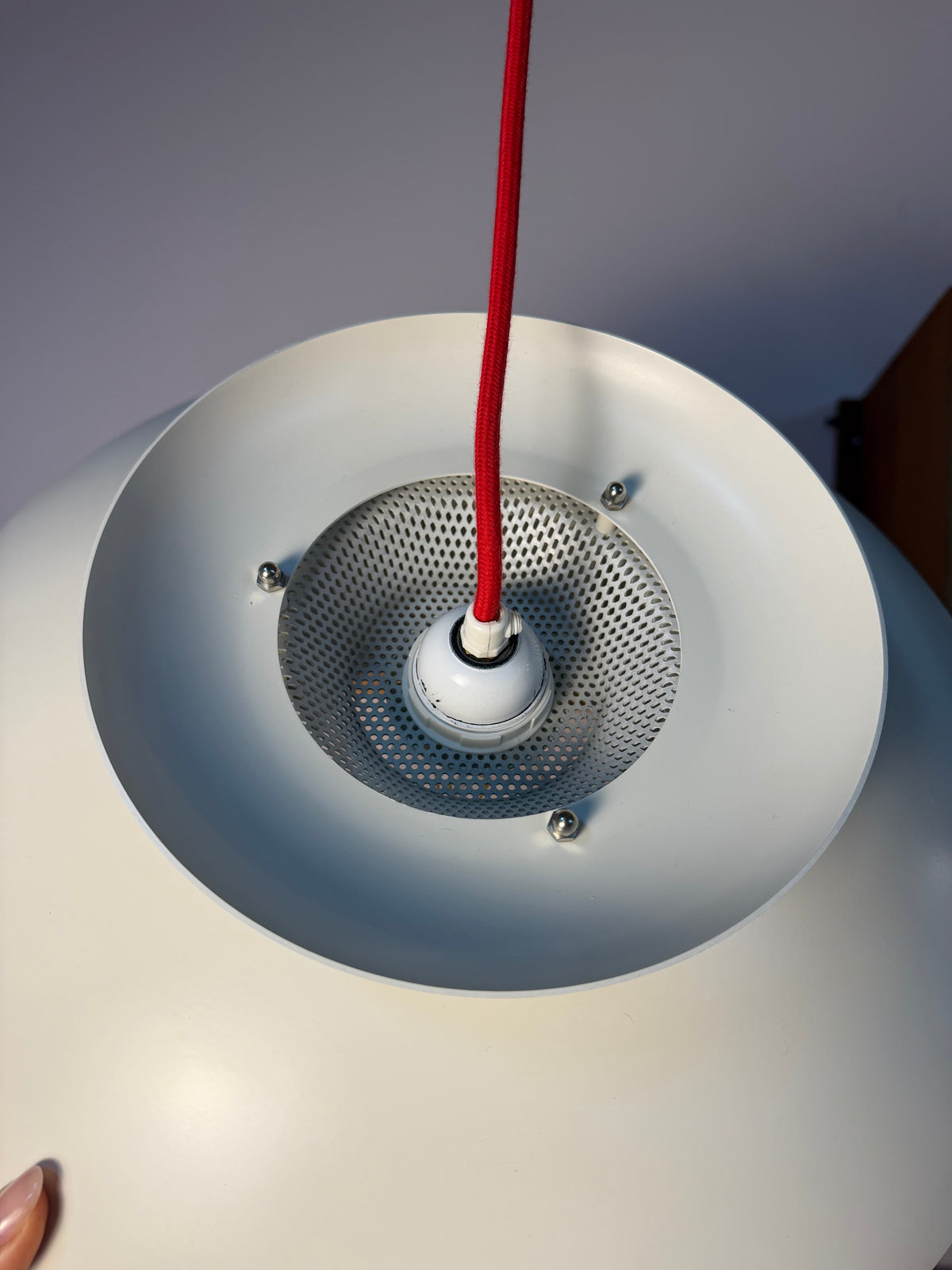 Lamellenlampe weiß aus Dänemark