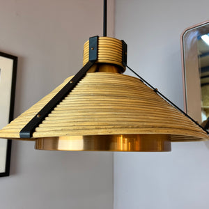 Hängelampe Rattan Kupfer von Doria Leuchten