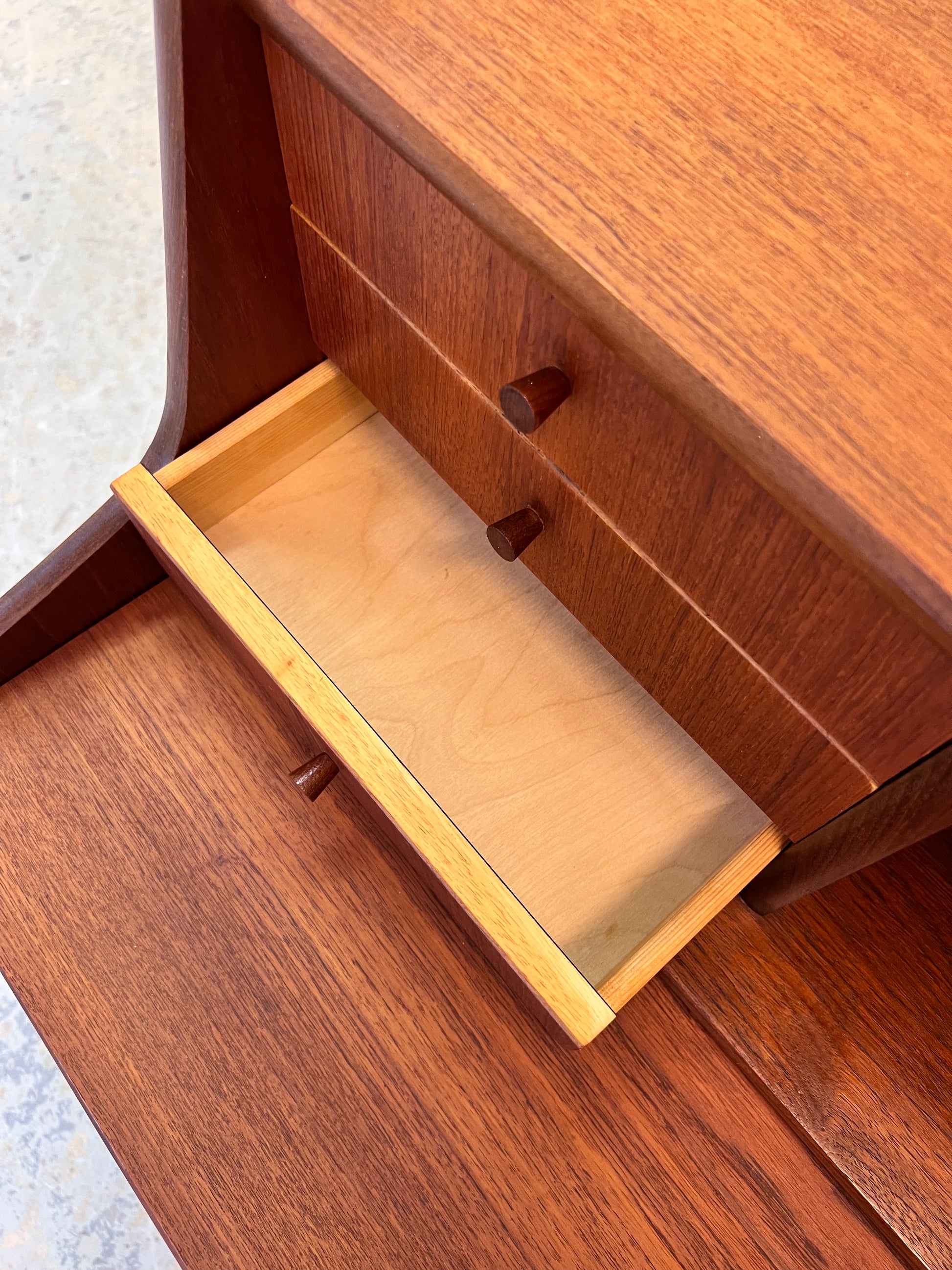 Sekretär Teak aus Dänemark