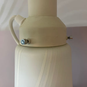 Pilzlampe weiß mit Zebramuster von Peill & Putzler