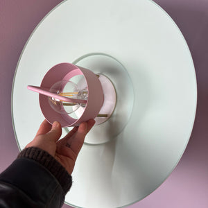 Lamellenlampe neu lackiert mint rosa
