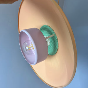 Lamellenlampe neu lackiert pastell-candy
