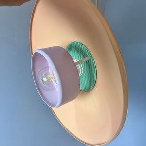 Lamellenlampe neu lackiert pastell-candy