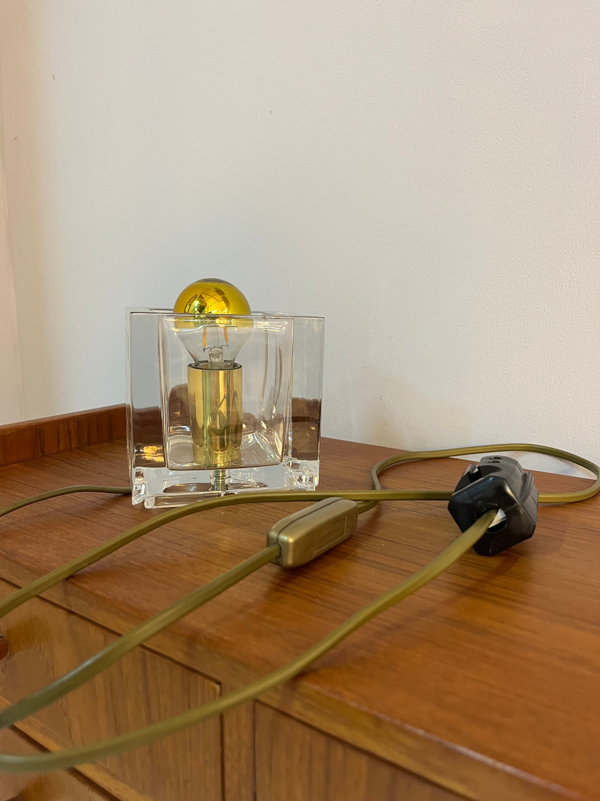 Tischlampe Ice Cube Glas von Nachtmann