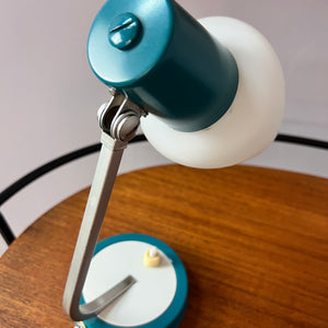 Tischlampe petrolblau 50er