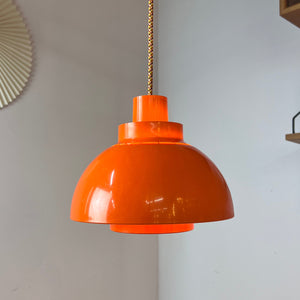 Hängelampe Minisol orange von K. Kewo für Nordisk Solar