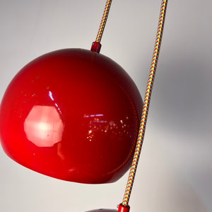 Set: 2x Kugellampe rot aus Dänemark