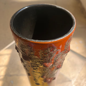 Vase Fat Lava 8-30 orange von Scheurich West Germany