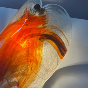 Wandlampe rotbraun Glas von Per Lütken für Holmegaard