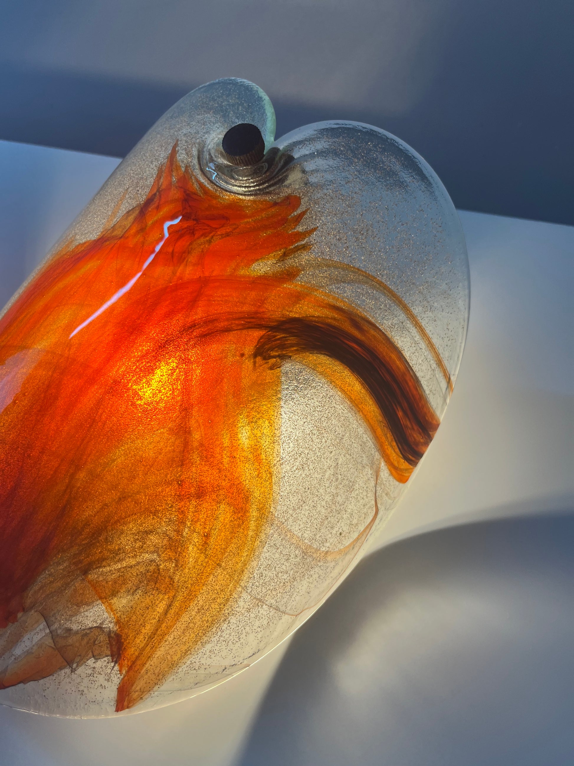 Wandlampe rotbraun Glas von Per Lütken für Holmegaard