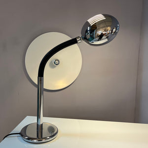Tischlampe Gooseneck Chrom schwarz von Herda