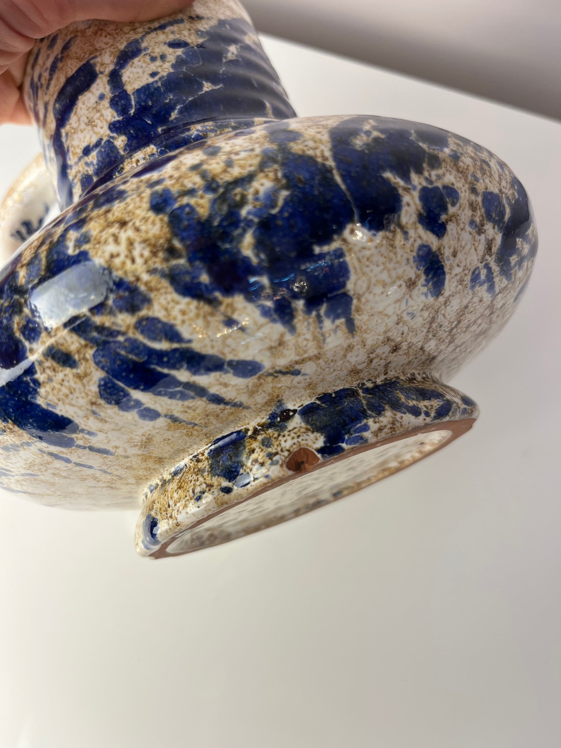 Karaffe blau gesprenkelt von Marei Keramik