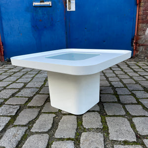 Couchtisch weiß Kunstoff Glas von Peter Ghyczy