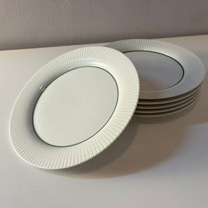 Set: 6x Kuchenteller Modulation Secunda grün von Tapio Wirkkala für Rosenthal