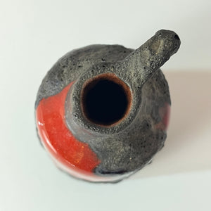 Vase Fat Lava rot dunkelbraun von Marei Keramik