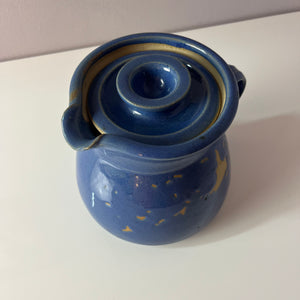 Teekanne blau Keramik