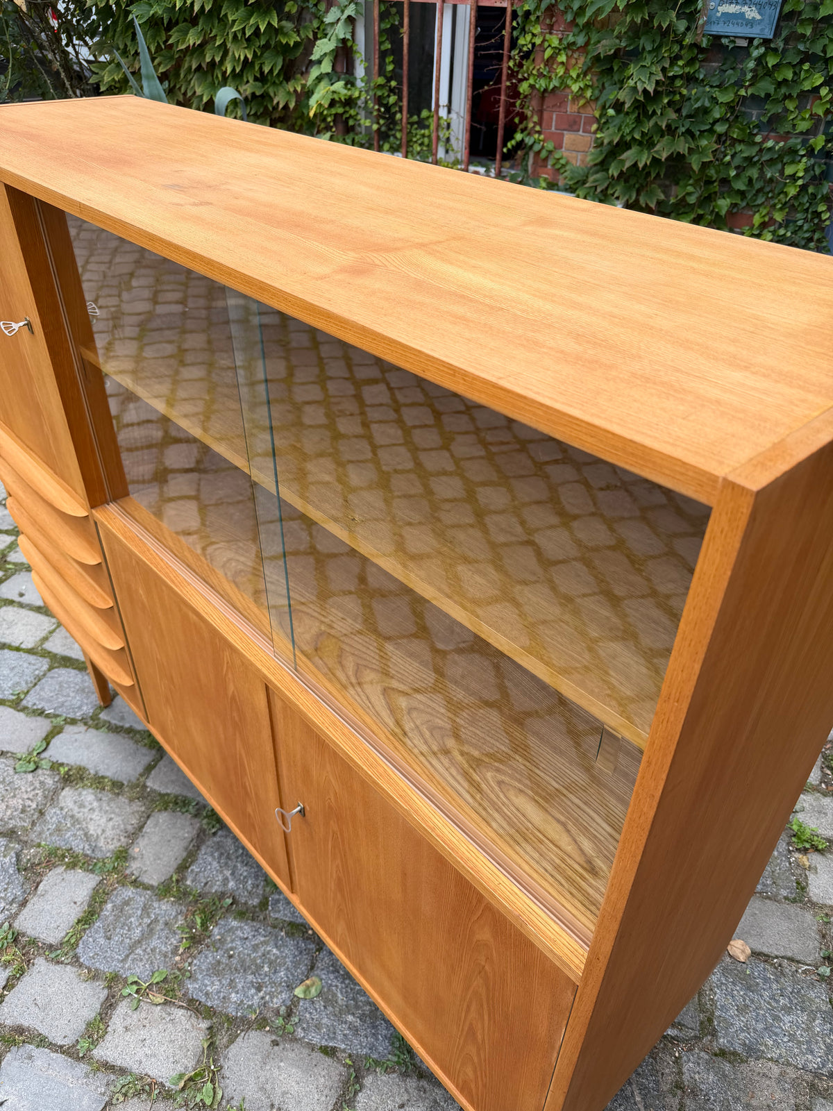 Highboard Typ 602/G Esche von Franz Ehrlich für Hellerau