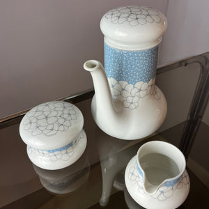 Set: Kaffeeservice Kiruna Garden weiß blau von Thomas